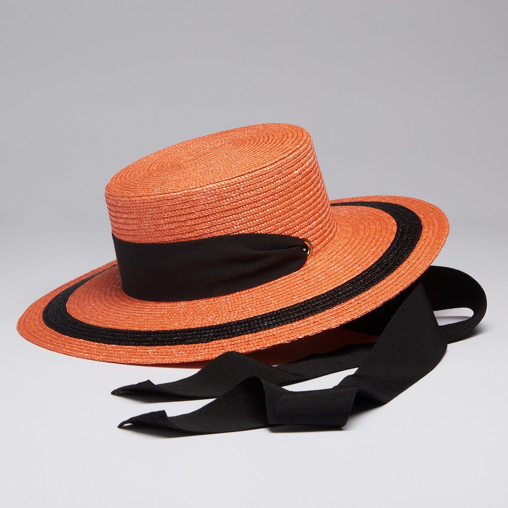 Barcelona Straw Hat with Adjustable Ribbon