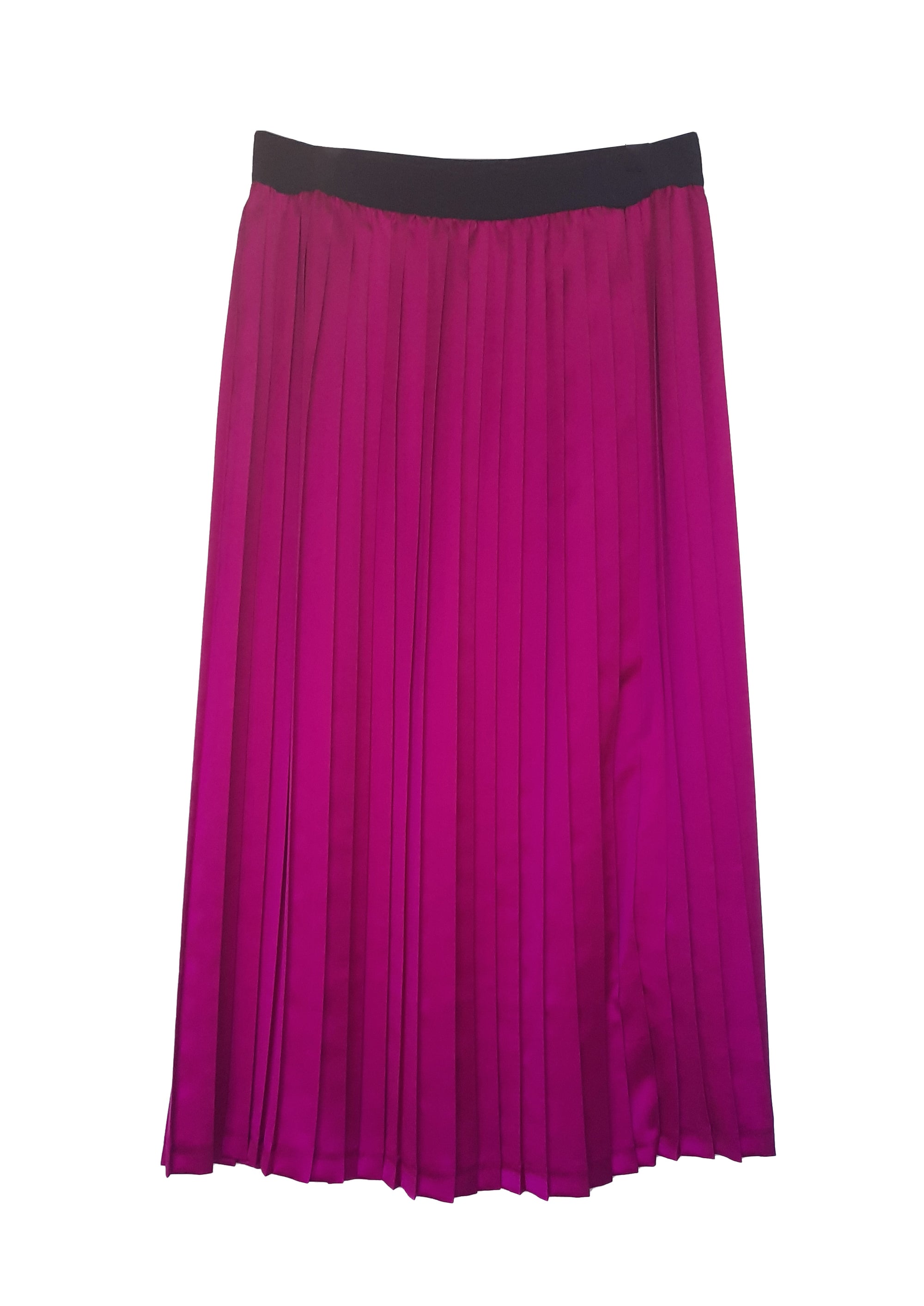Fuchsia Pleated Skirt with elasticated waistband