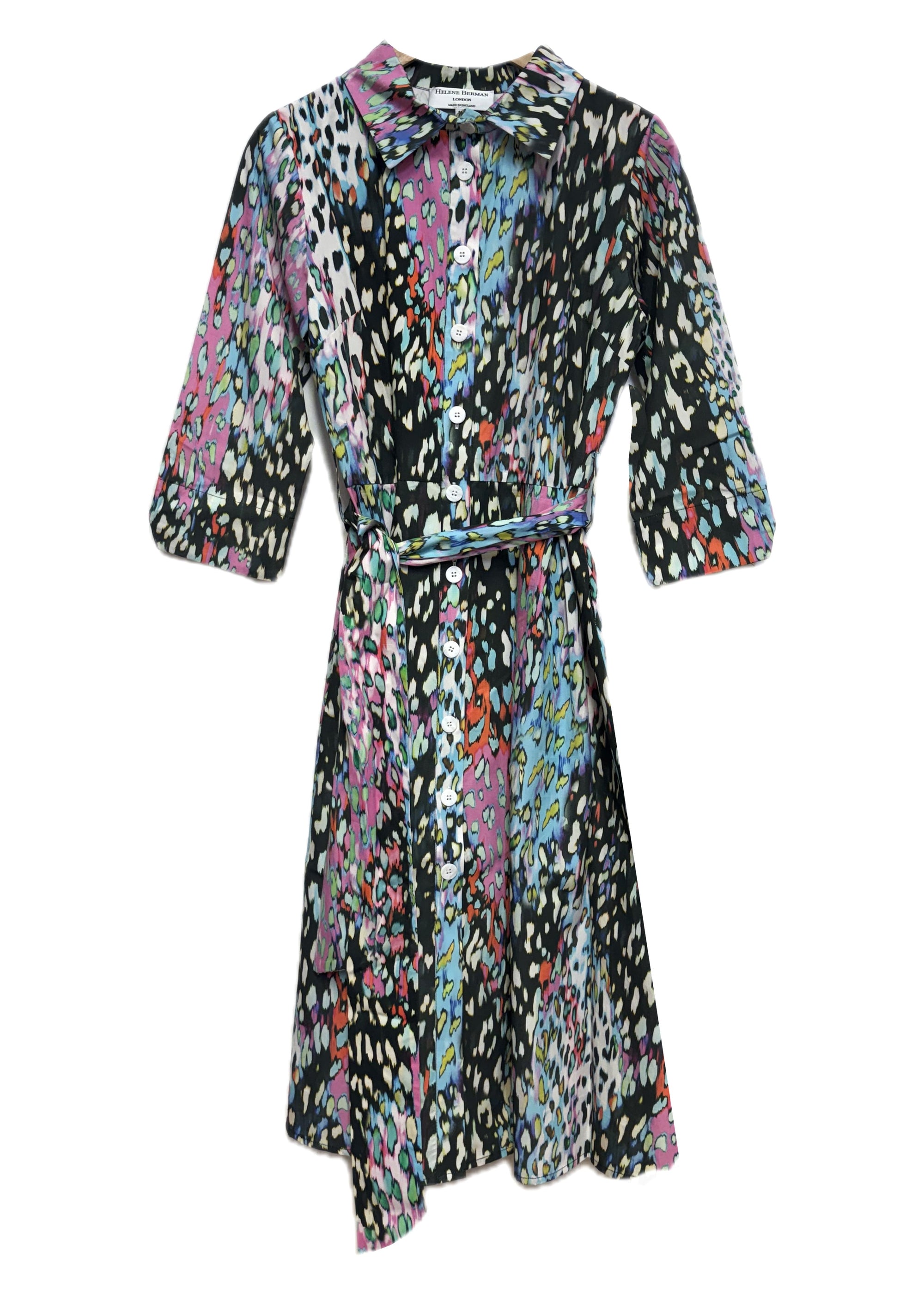 Agnes Printed Shirt Dress - size 10