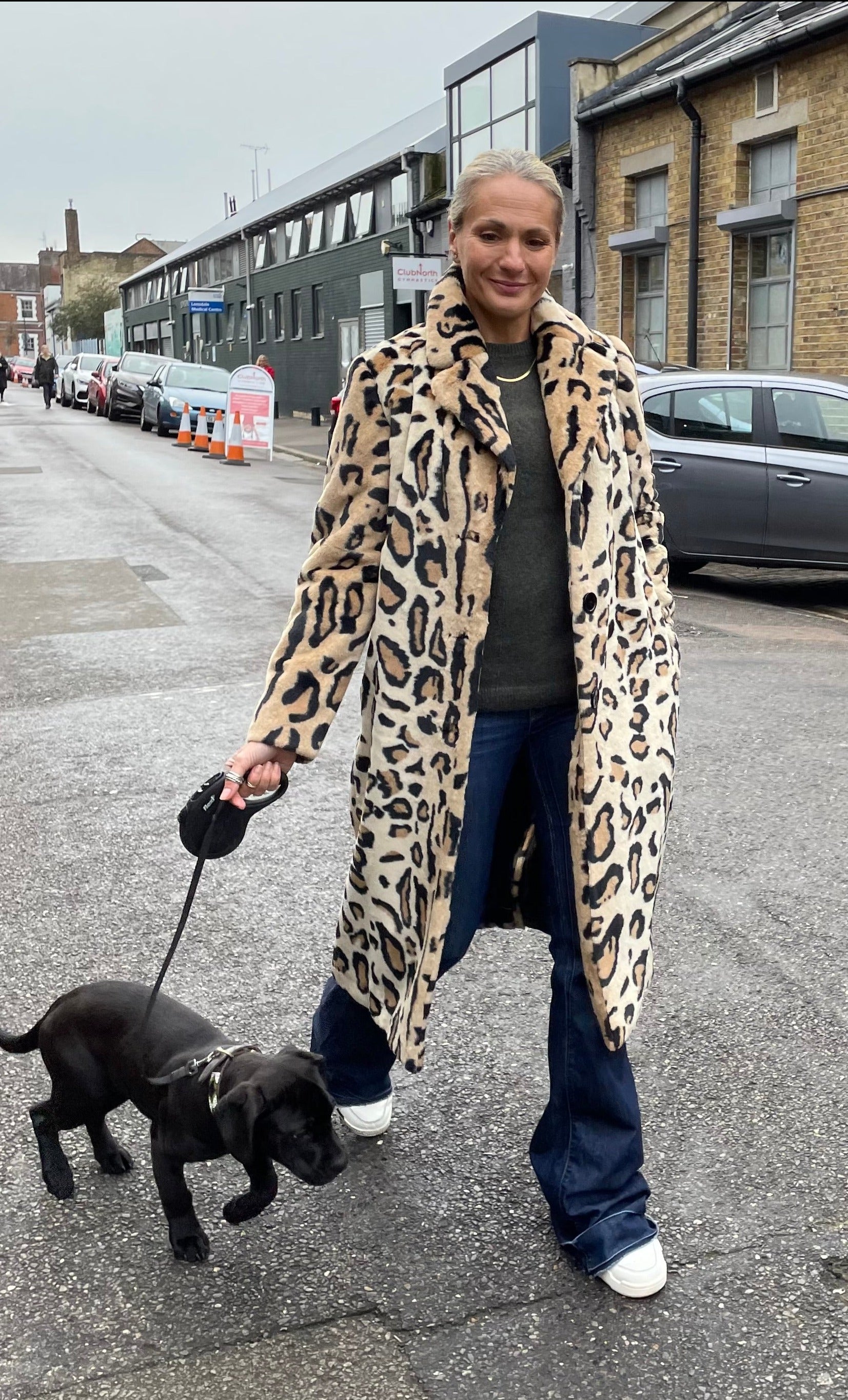 Leopard Luxury Print Faux Fur Coat