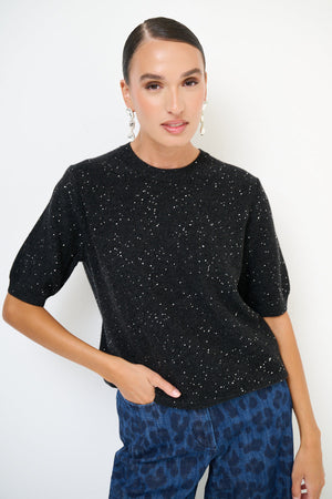 Alessia Cashmere-blend Sparkle Sweater - one size