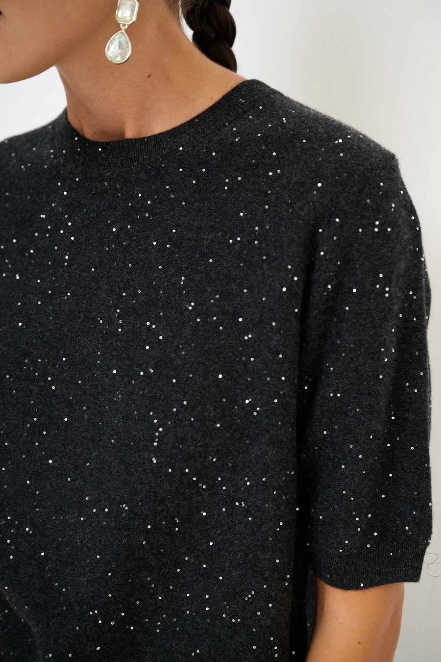 Alessia Cashmere-blend Sparkle Sweater - one size
