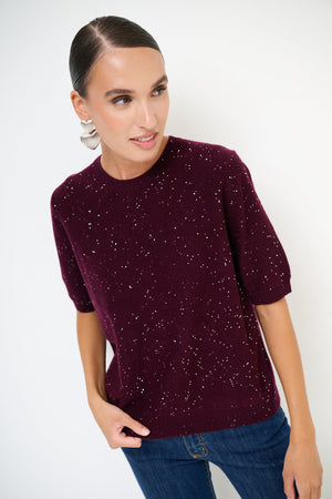 Alessia Cashmere-blend Sparkle Sweater - one size