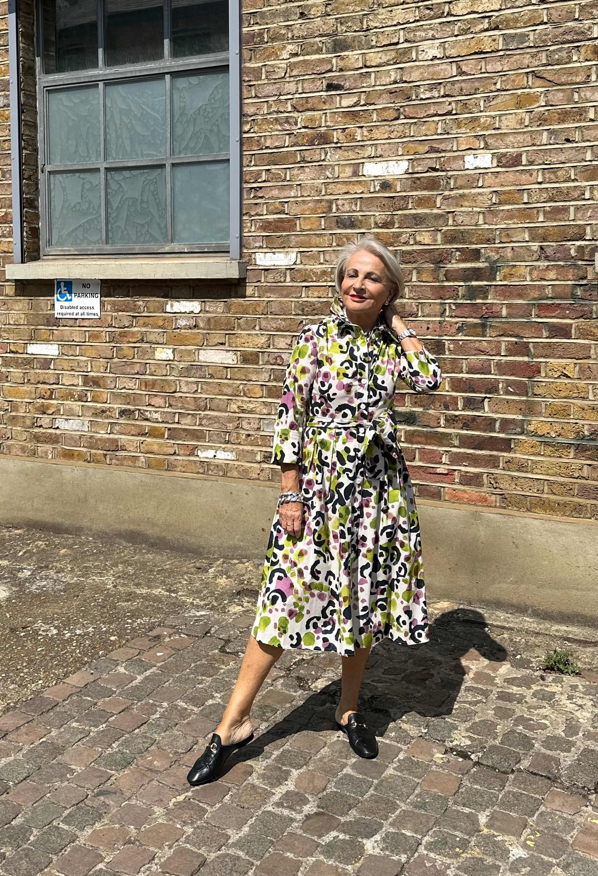 Green and black leopard print shirt dress