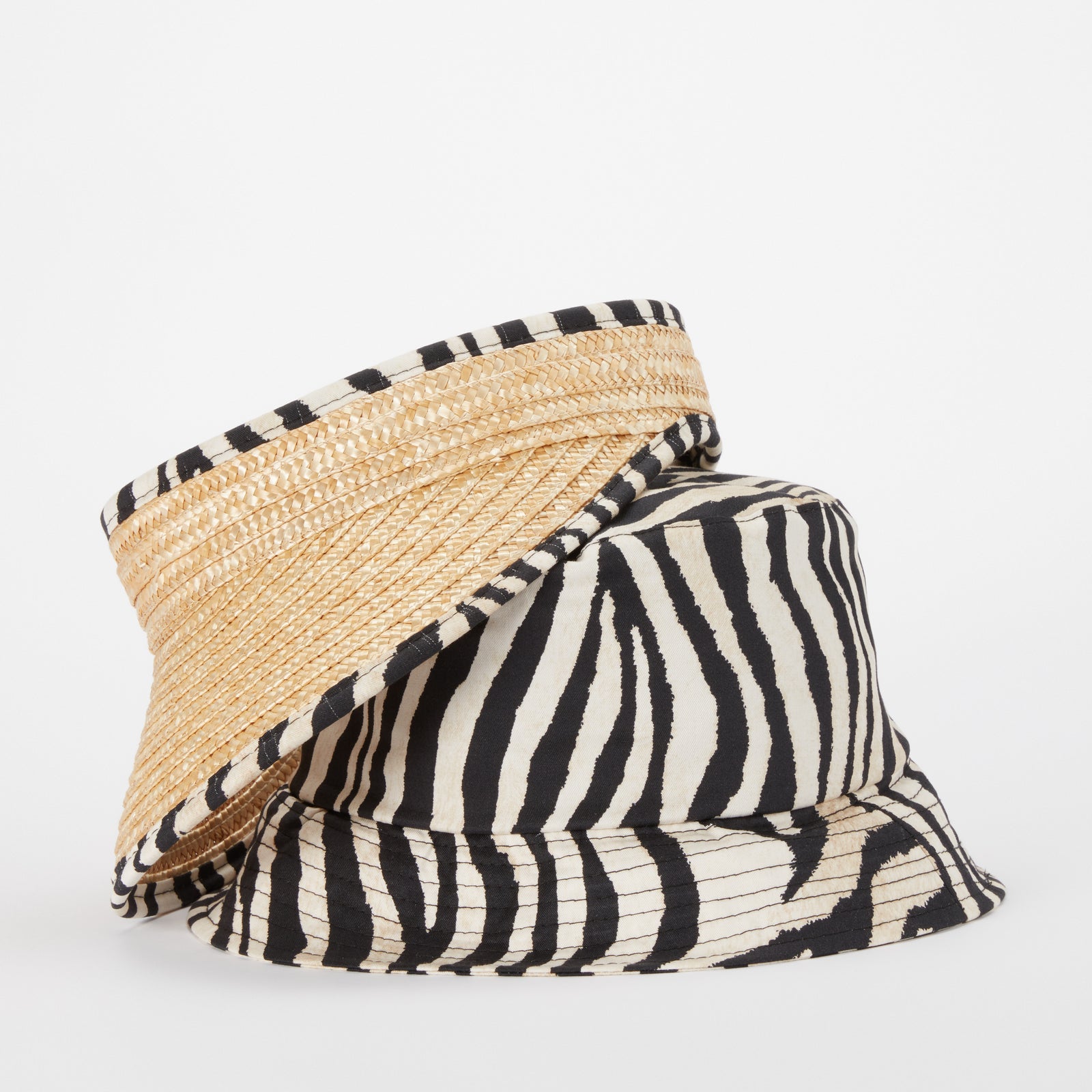 Malaga Natural Straw Visor and Bucket Hat