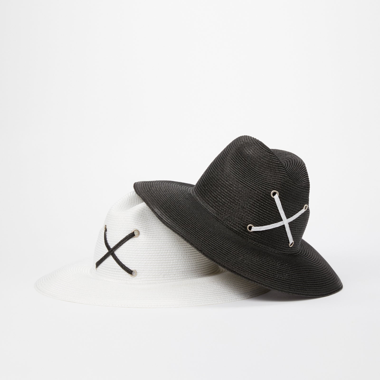 Milano Woven Fedora with Contrast Lace Detail
