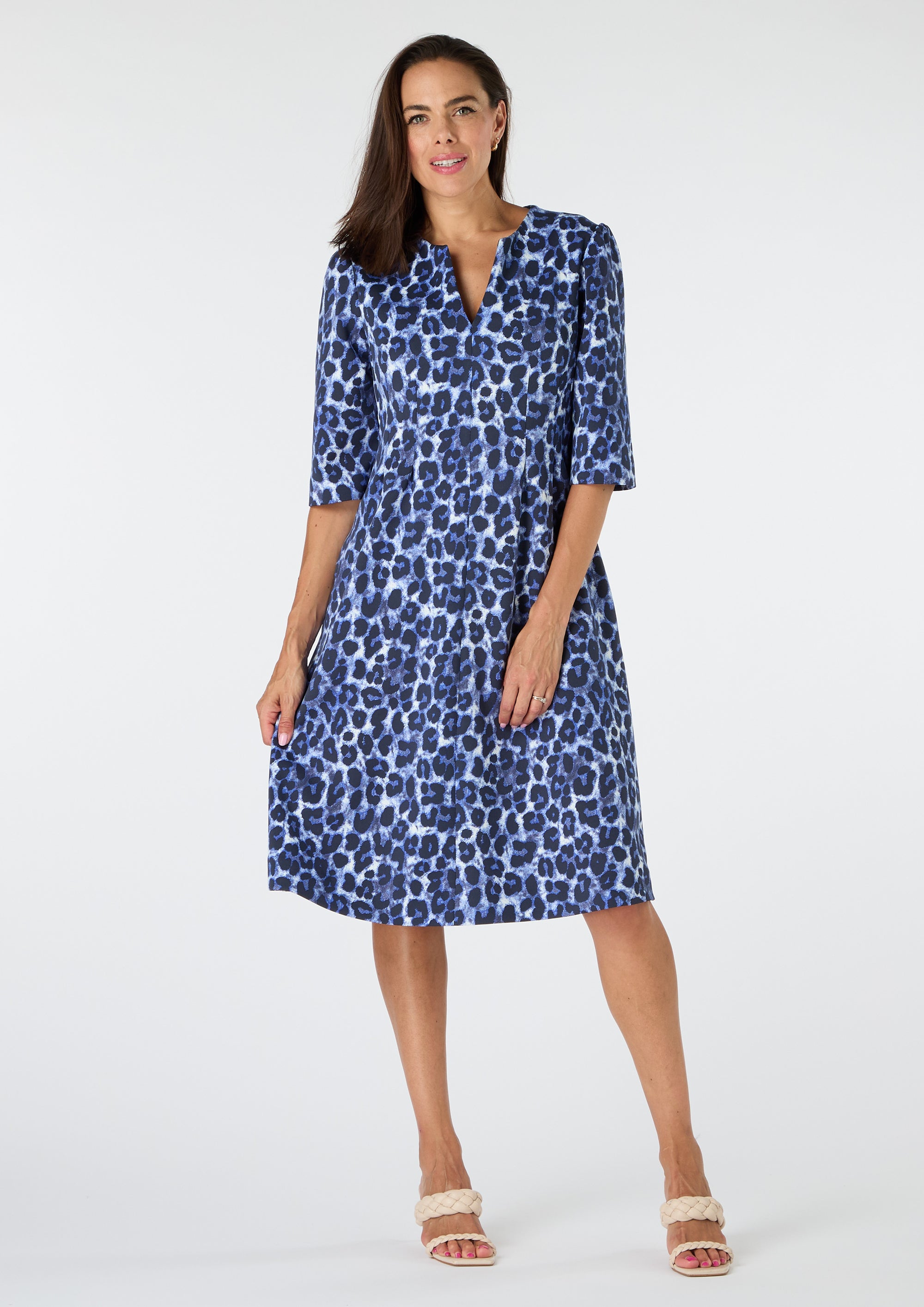 Mel  V-neck Animal Print Dress - size 8