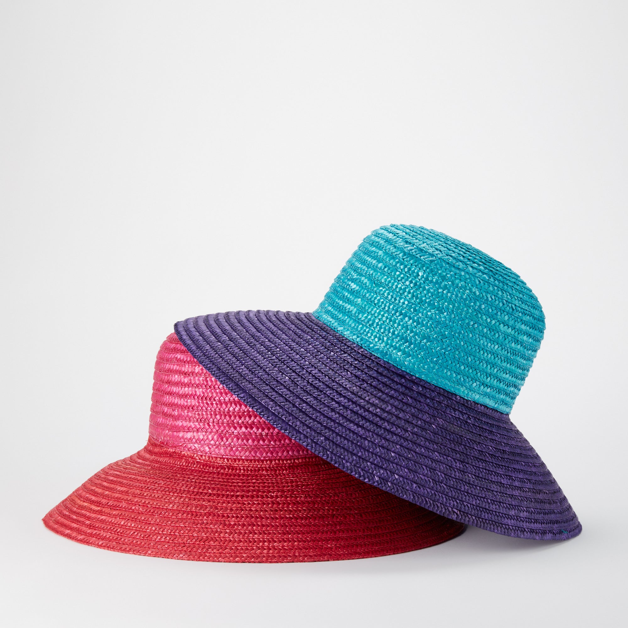 Porto Two-tone Straw Sunhat with Wide Brim
