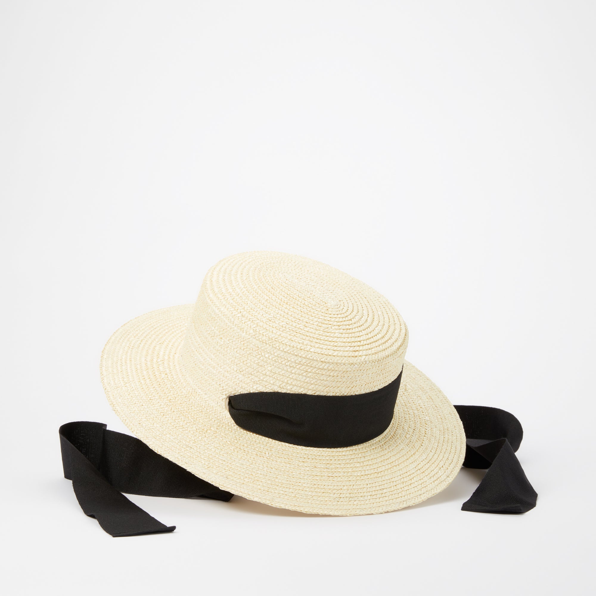 Turin Natural Straw Hat with Adjustable Ribbon