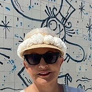 Ravello Raffia Visors with Pom Pom Detail