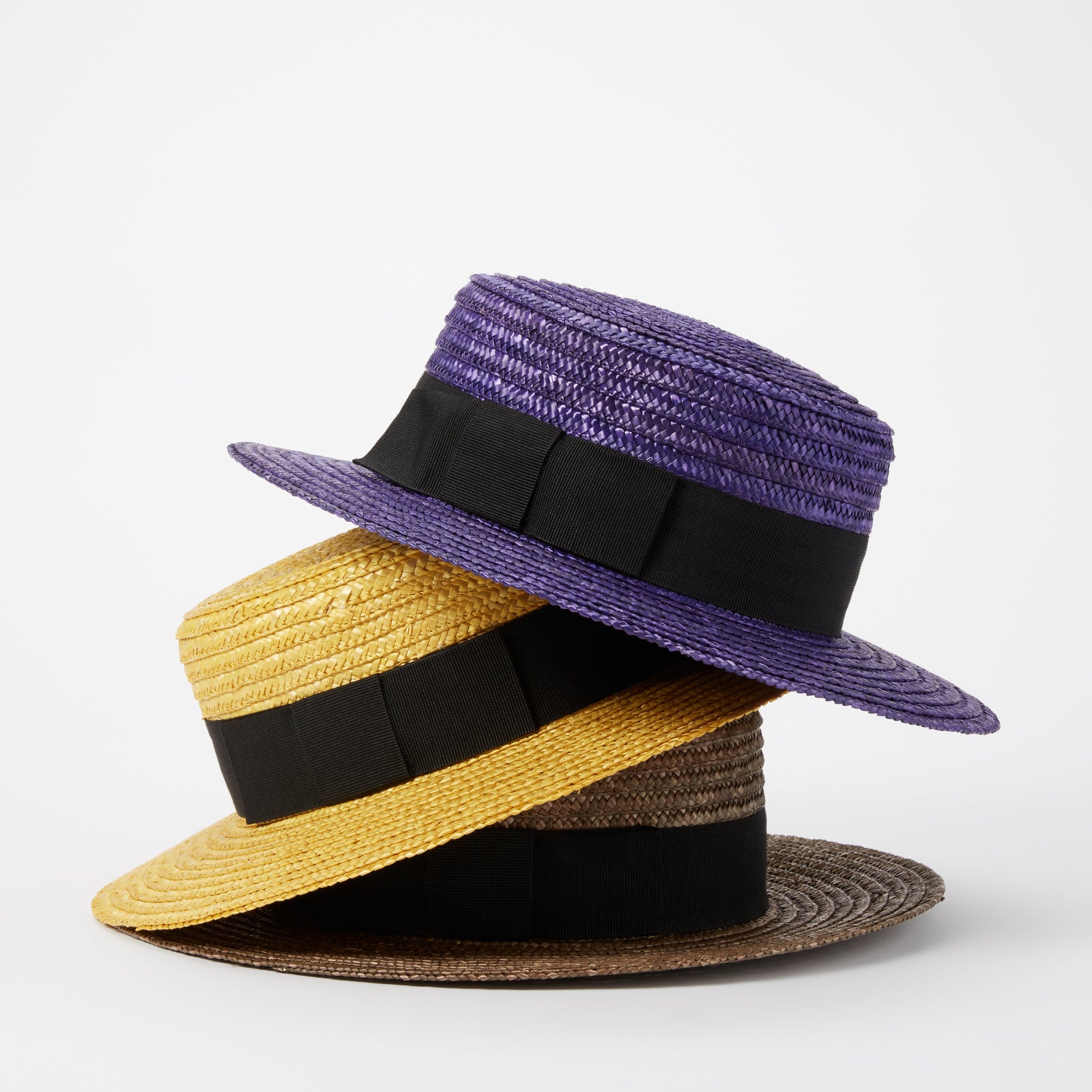Venice Straw Boater with Black Band