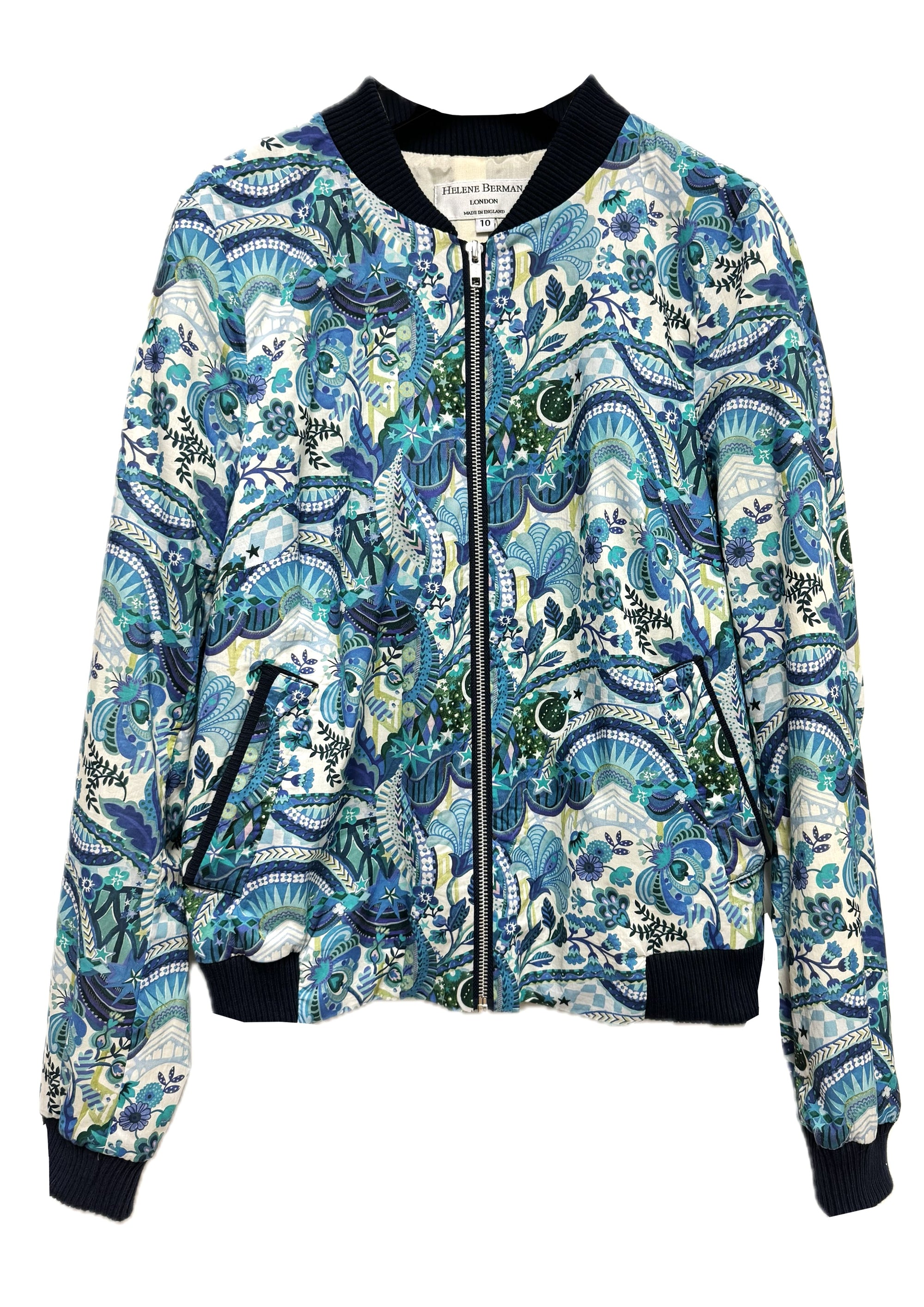 Mila Bomber made with Liberty Fabric - size 10