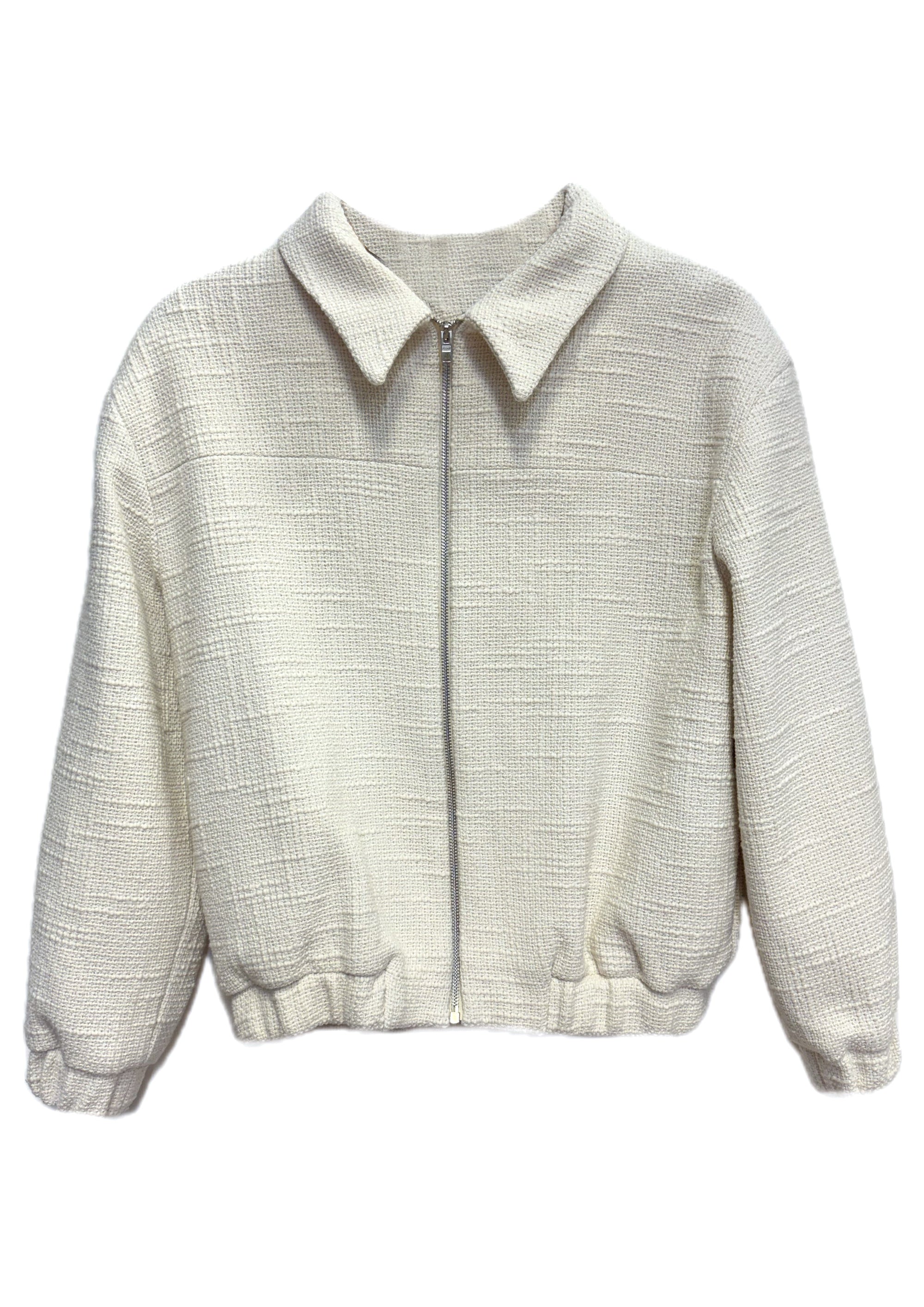 Textured Rich-Cotton Bomber - size 12