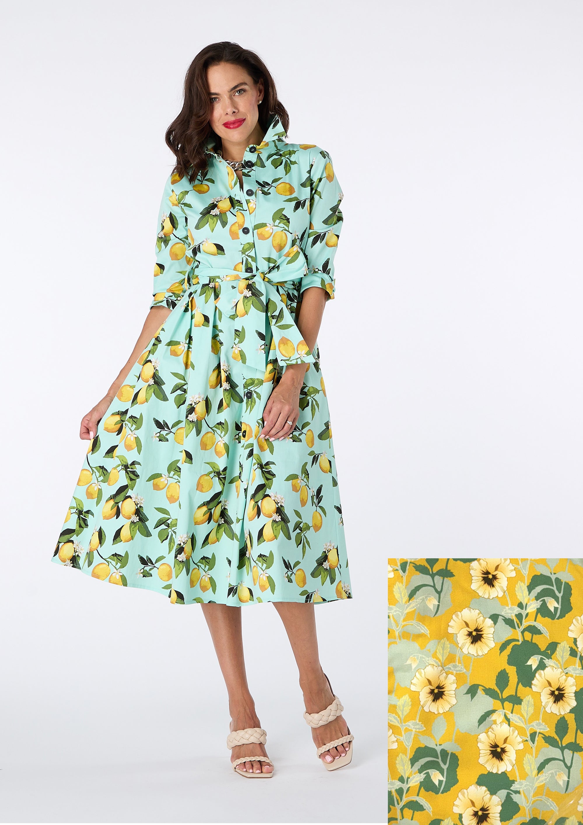 Cynthia Shirt Dress made with Liberty Fabric - size 10