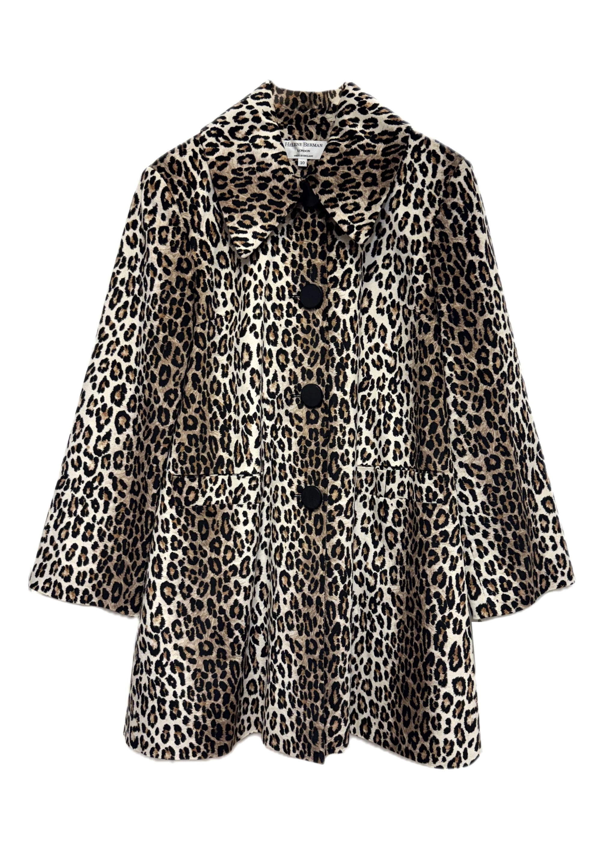 Denise Animal Print Easy-Wear Coat - size 10