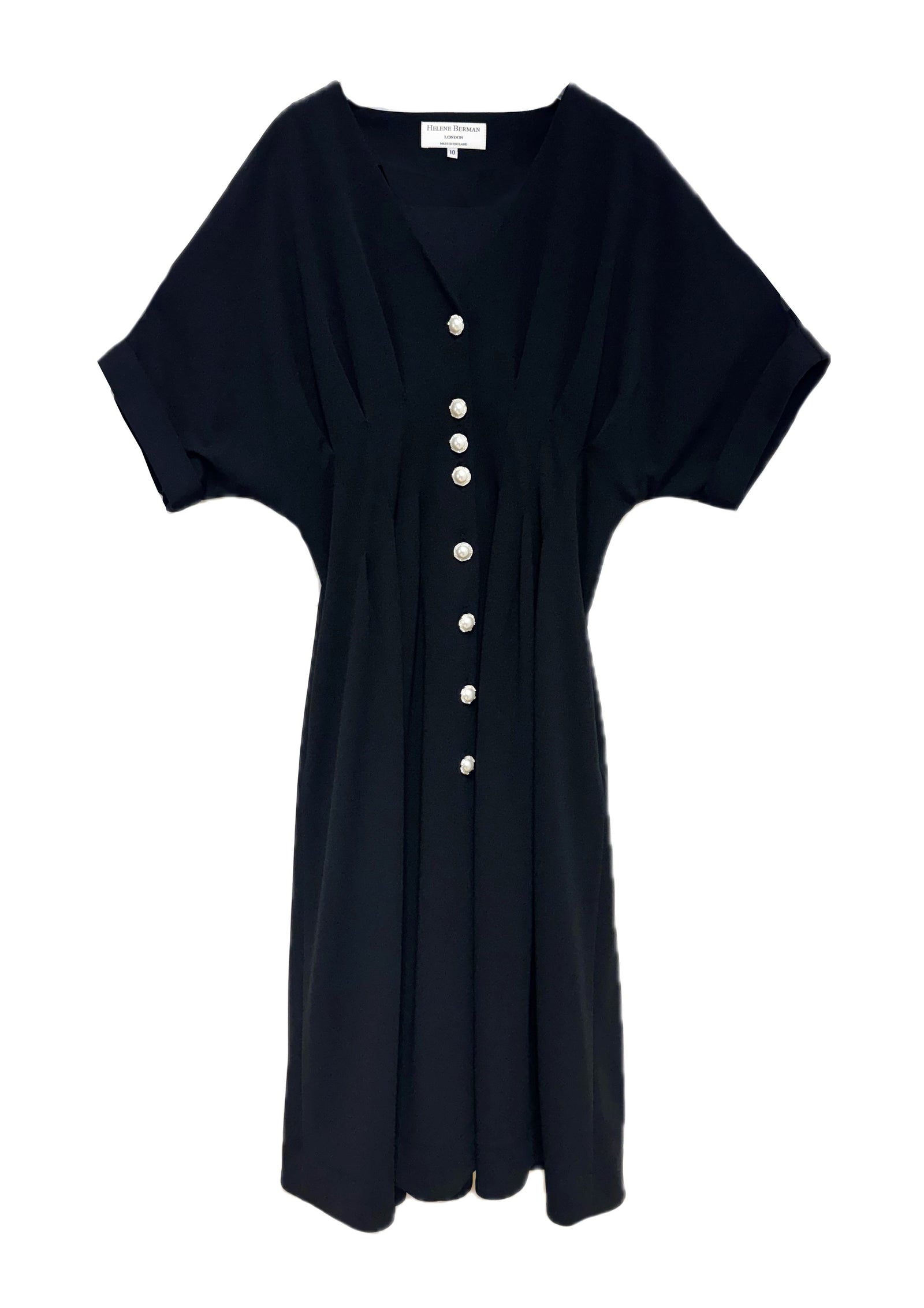 Nora Pleated Midi Dress - size 10