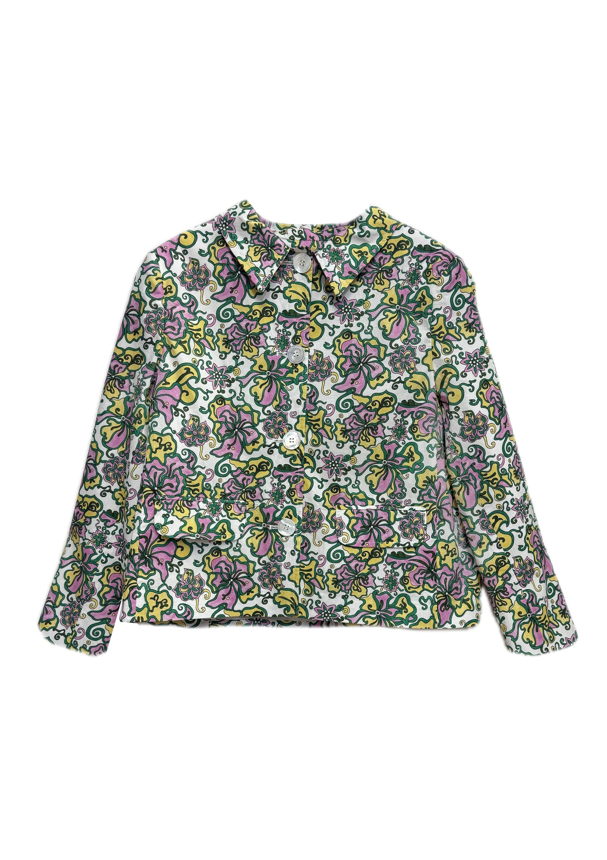 Fern Printed Jacket, Made with Liberty Fabric - size 12