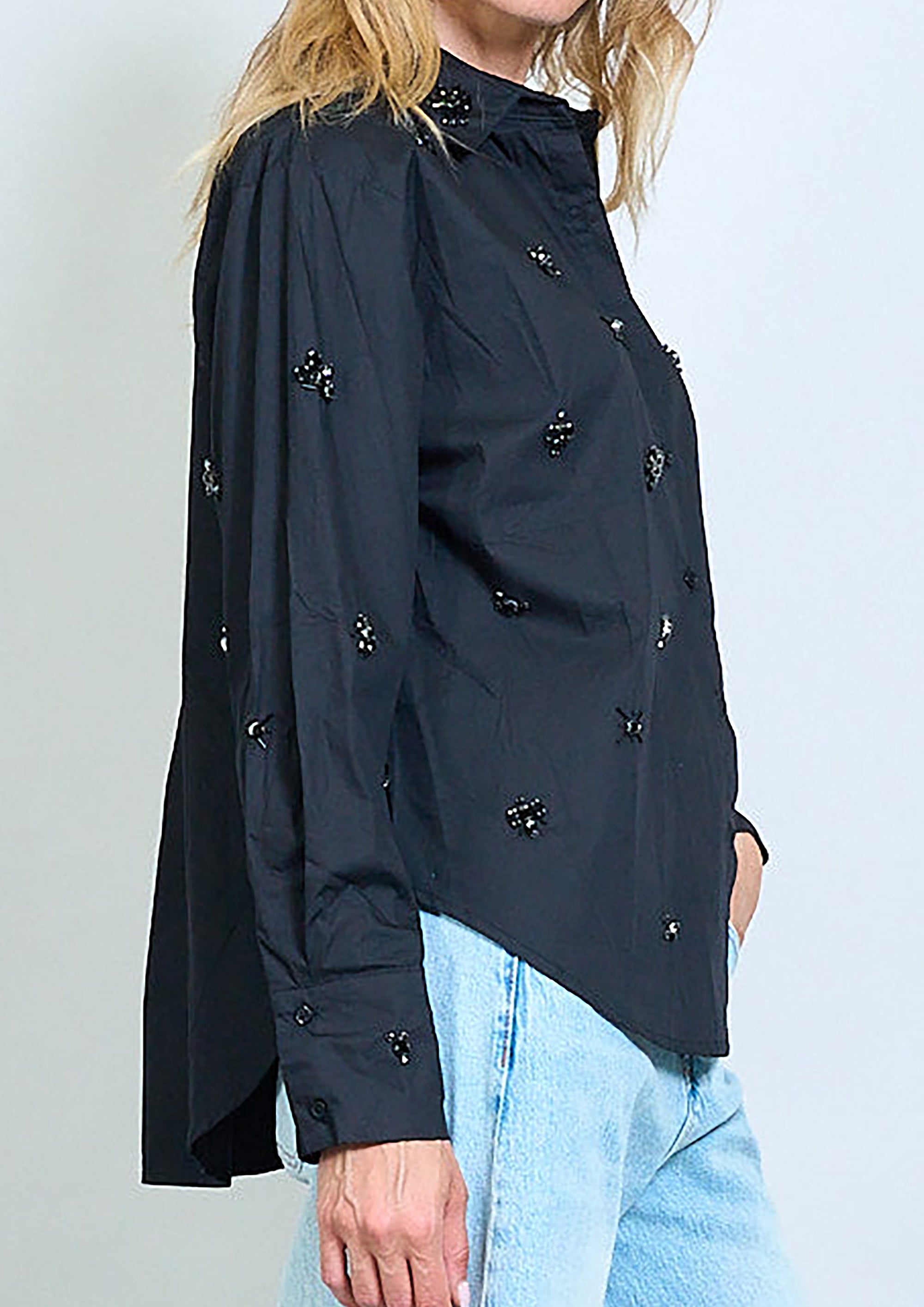 Chiara Embellished Easy-Wear Shirt - One Size