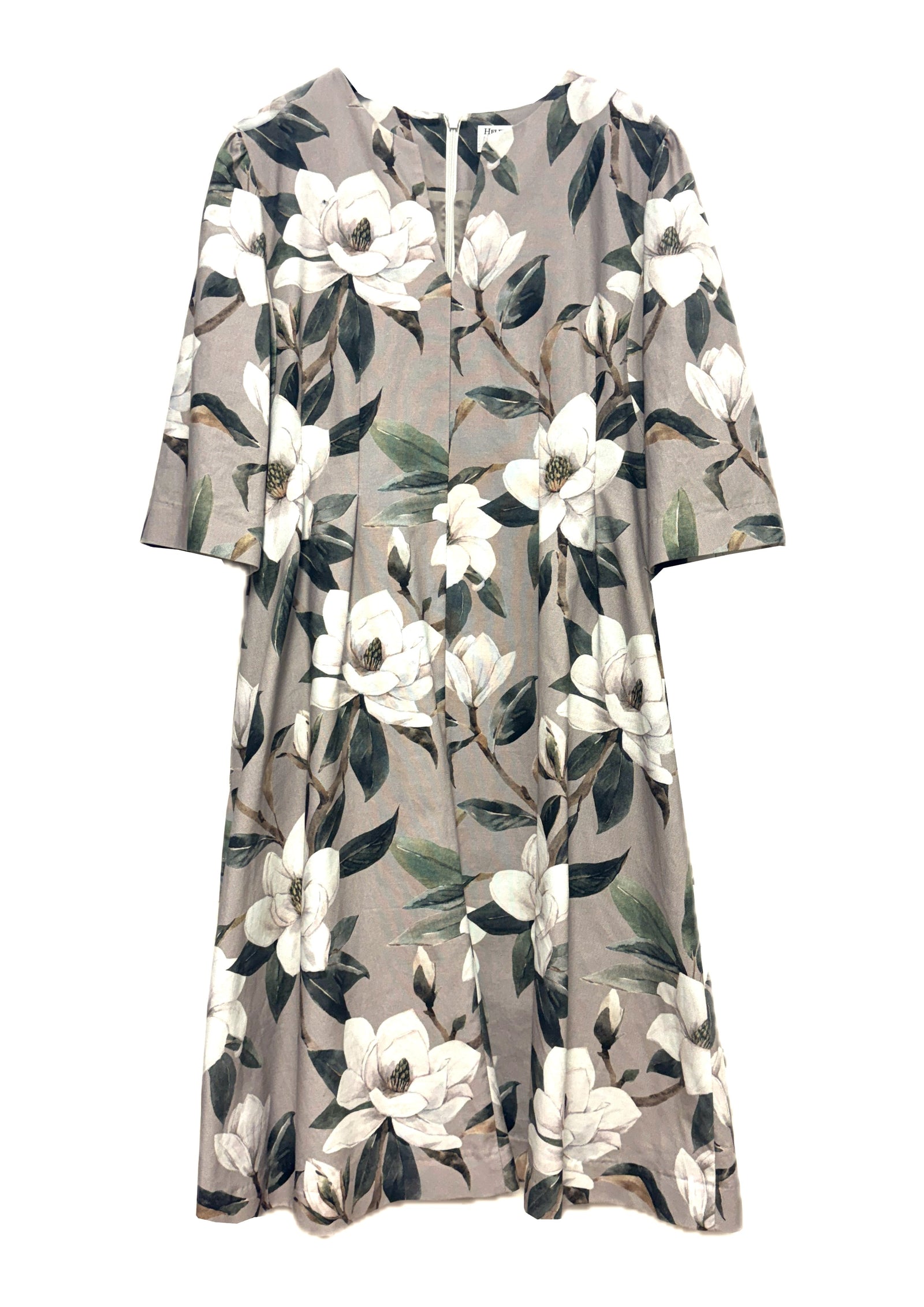 Greta White Magnolia Canvas Tailored Dress - size 10