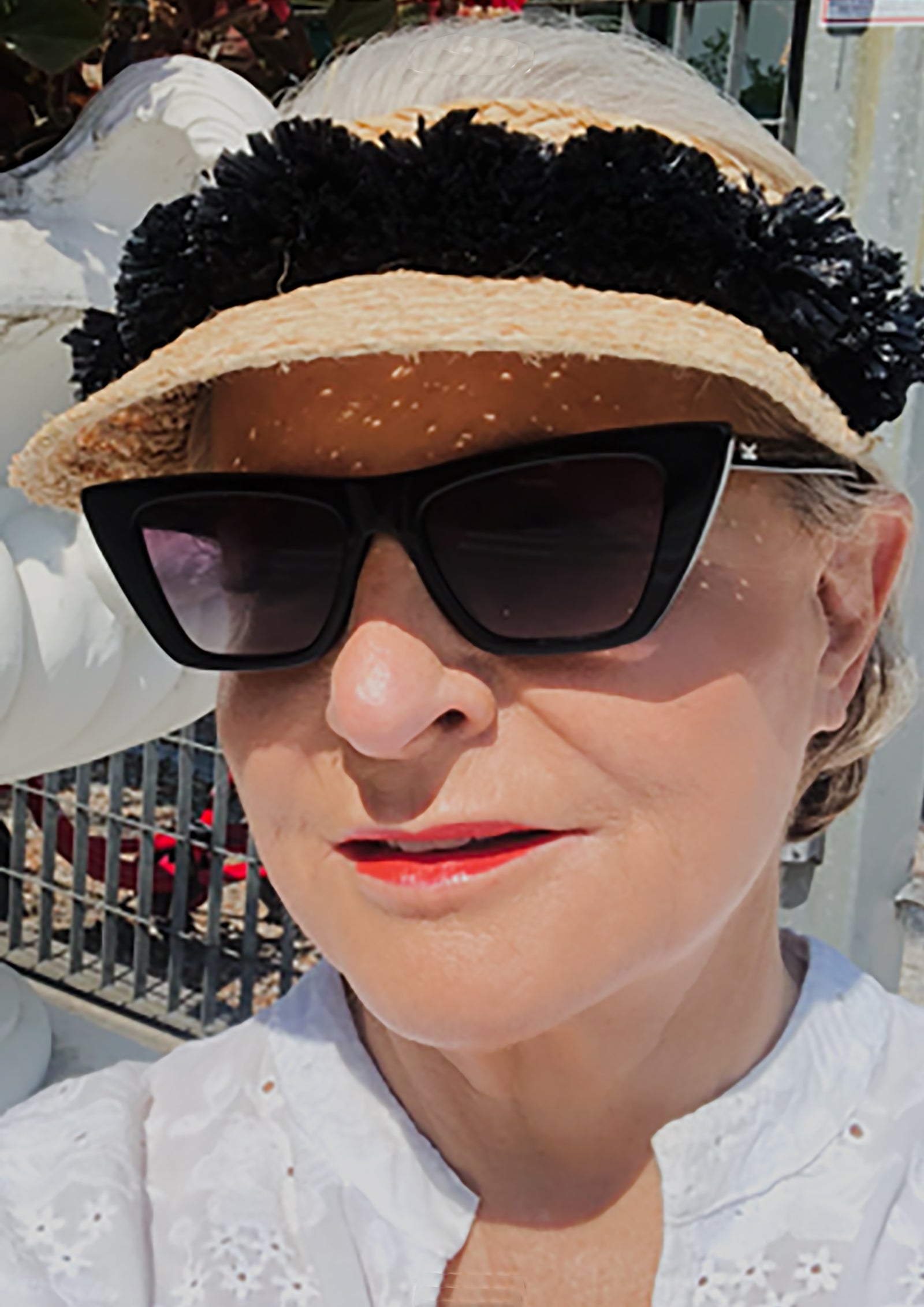 Ravello Raffia Visors with Pom Pom Detail