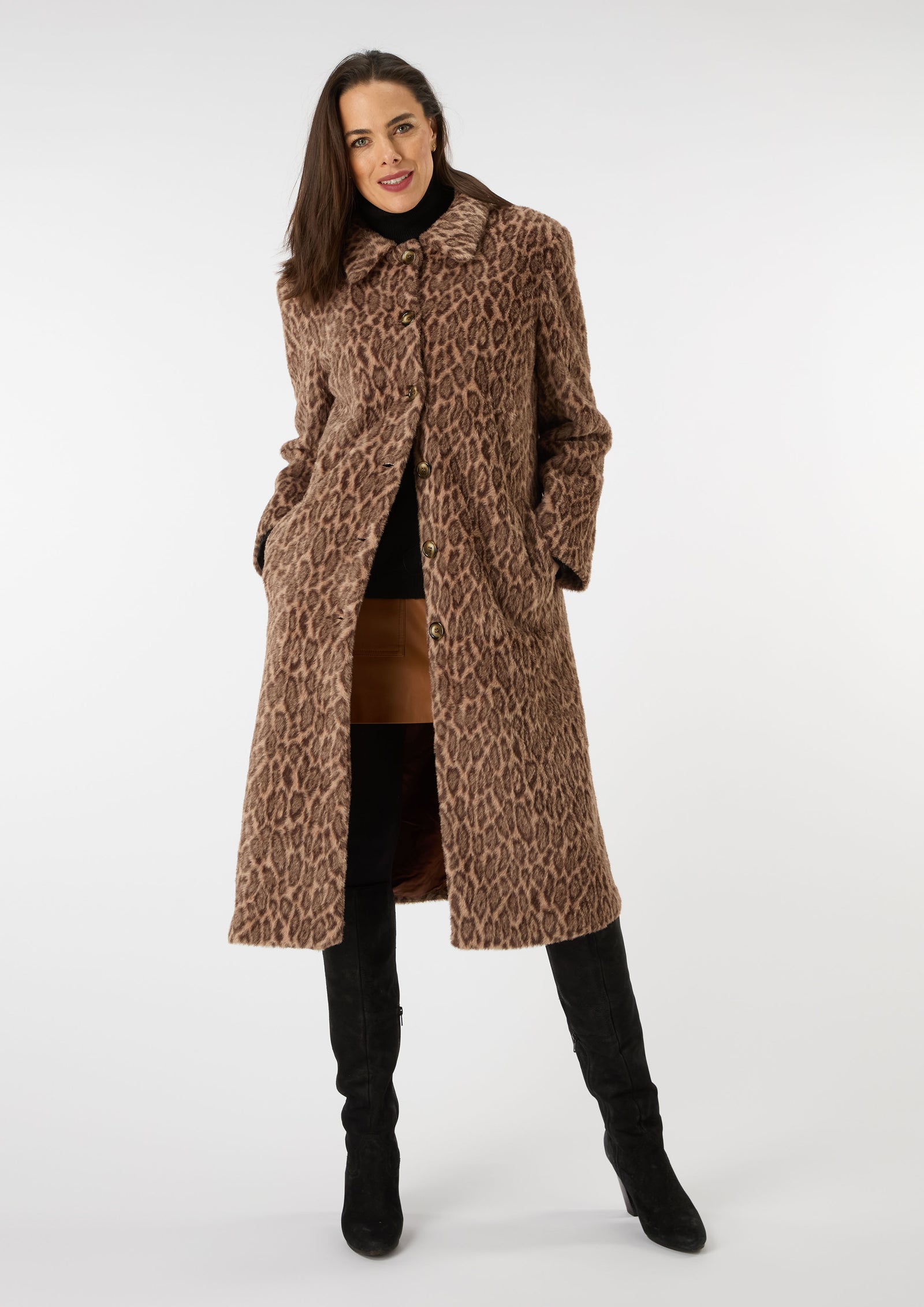 IVY LEOPARD FUR COAT