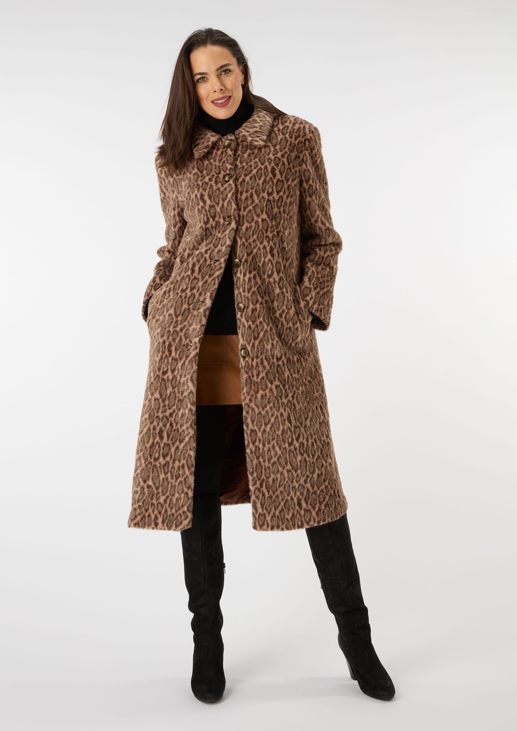 IVY LEOPARD FUR COAT