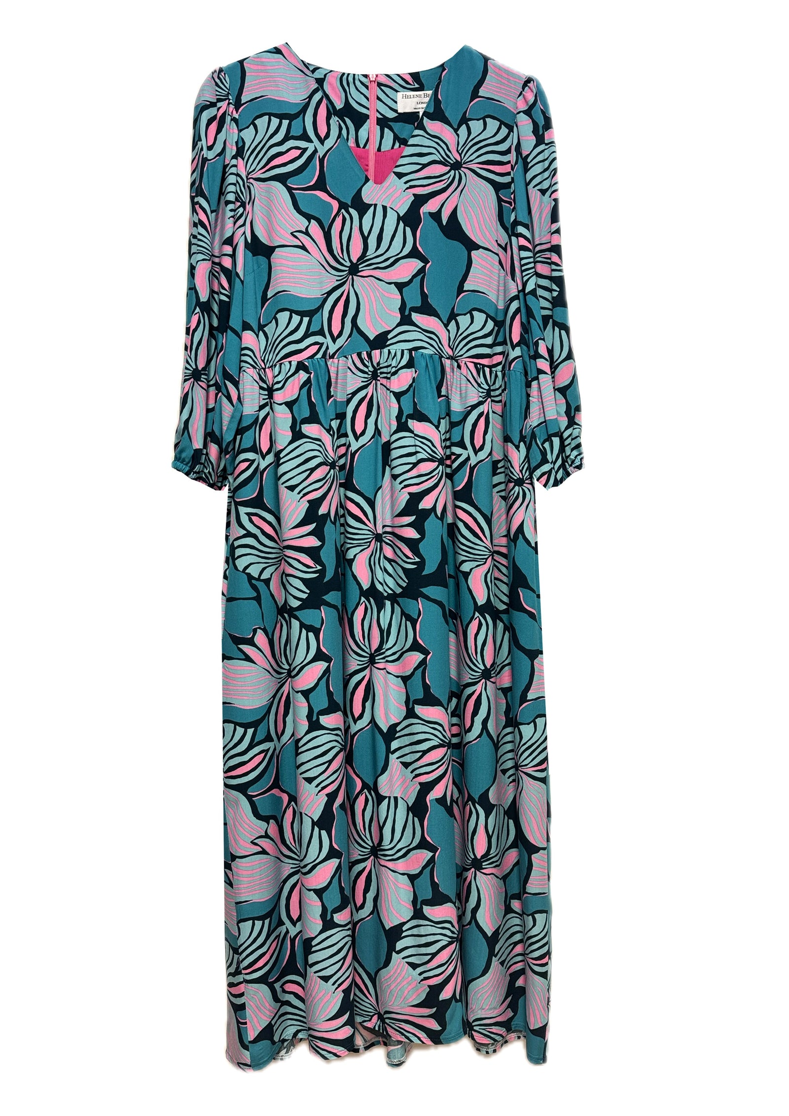 Jolie V-neck Maxi Printed Dress - size 10