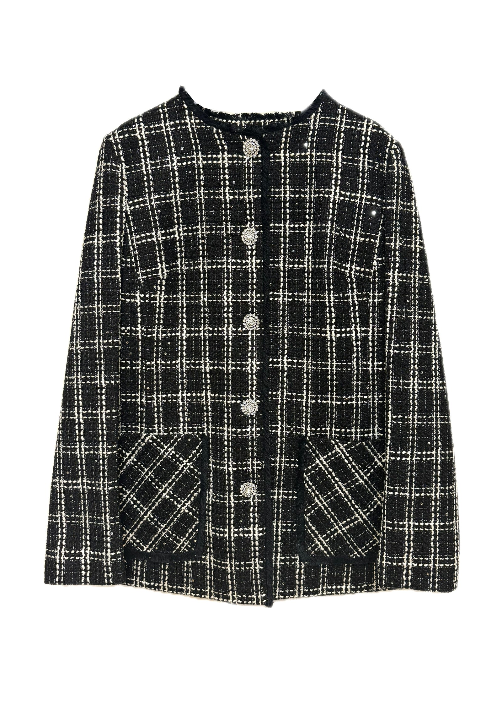 Evie Longline Jacket with Sparkle Detail - sizes S, M, L