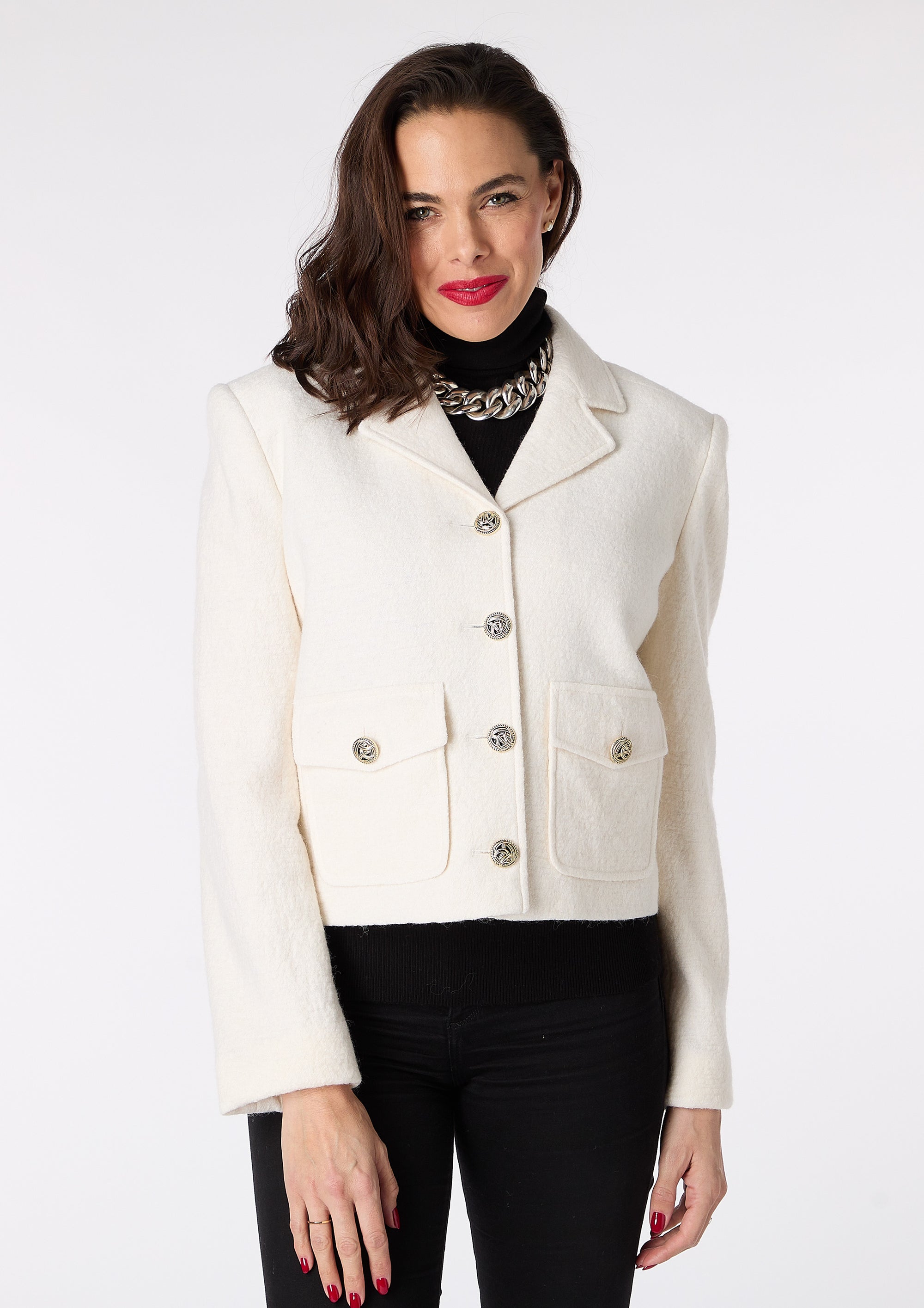 Signature Willow Wool-Blend Jacket - size 10