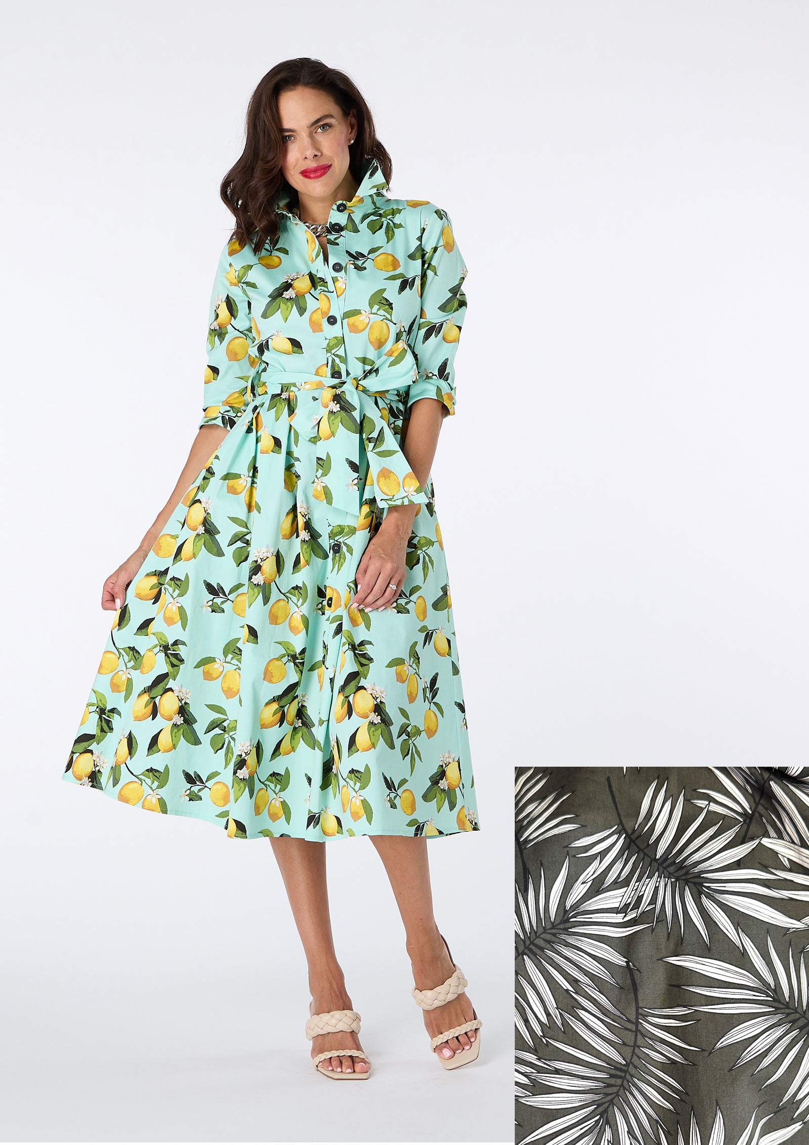 Gwen Printed Shirt Dress - size 10