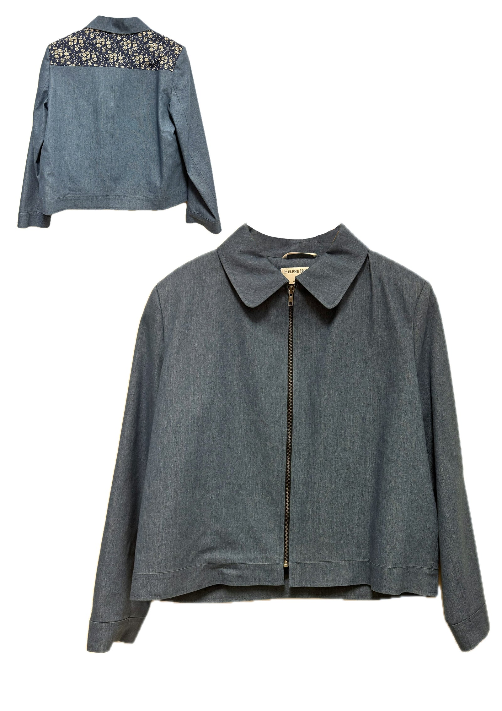 Ophelia Easy-wear Jacket with Floral Back Yoke Print - size M/L