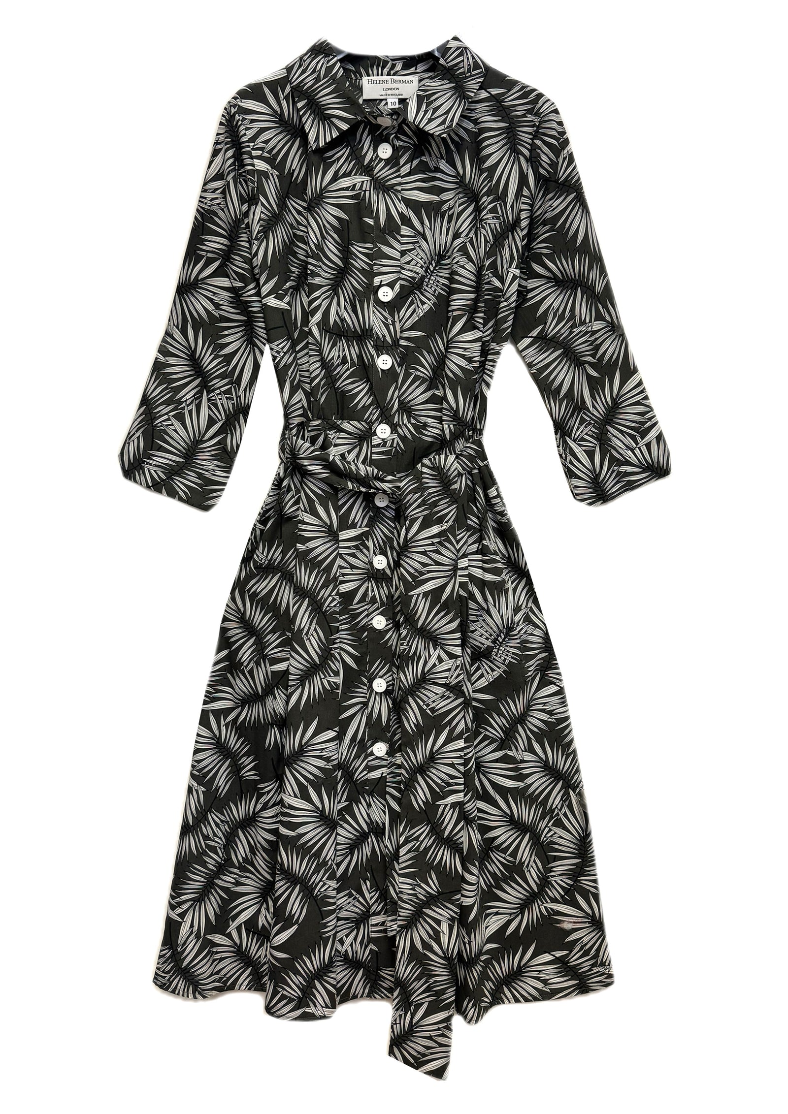 Gwen Printed Shirt Dress - size 10