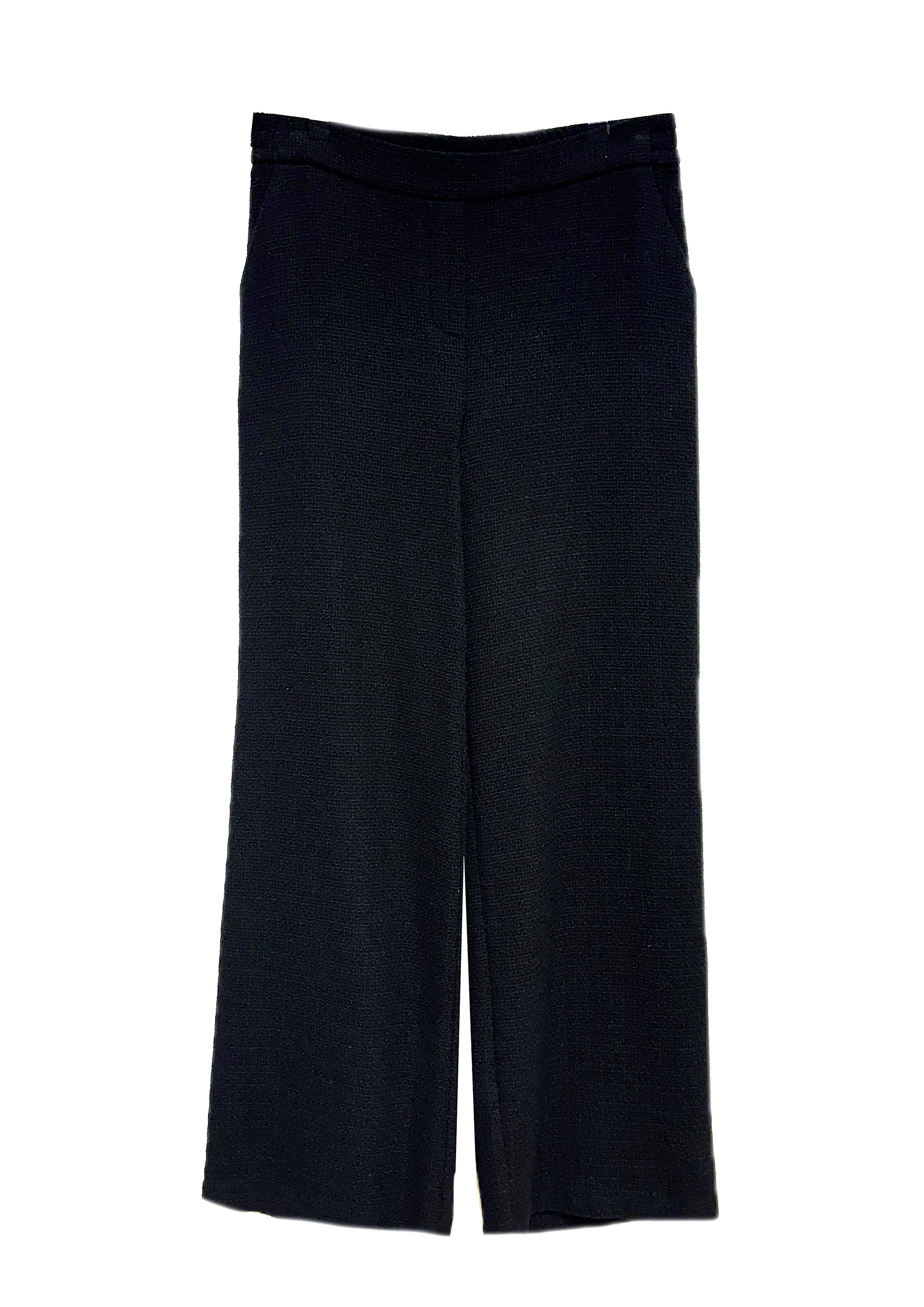 Eliza Textured Trousers with Elasticated Waist - size 10