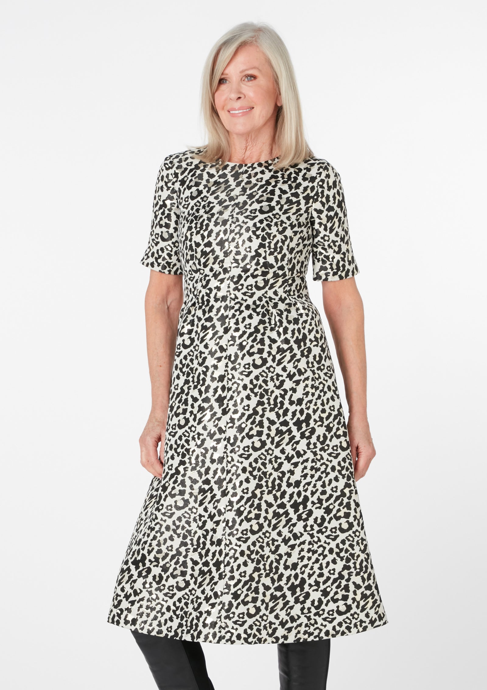 Savanna Jacquard Tailored Dress - size 10