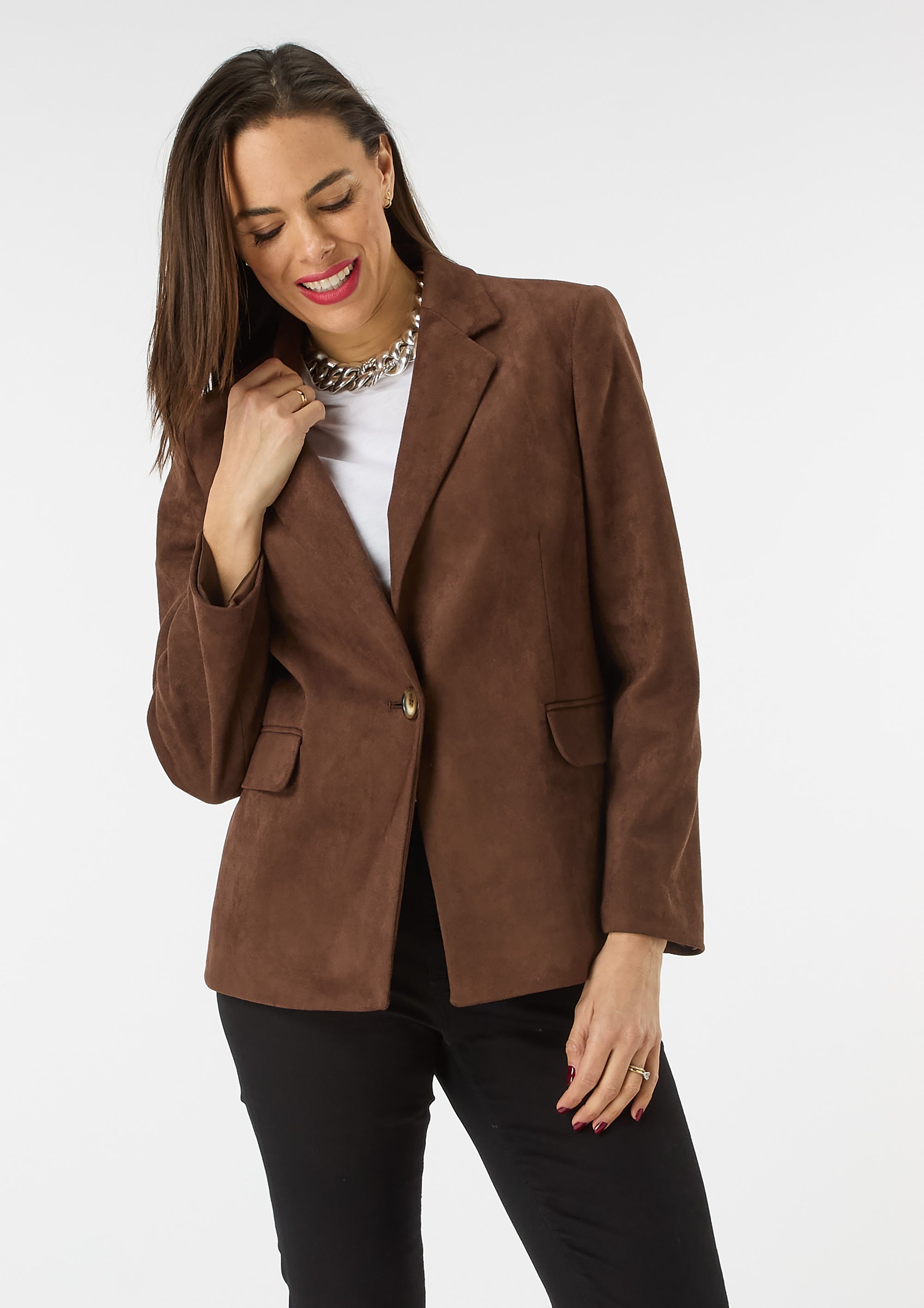 Sophie Faux Suede Blazer - size 12