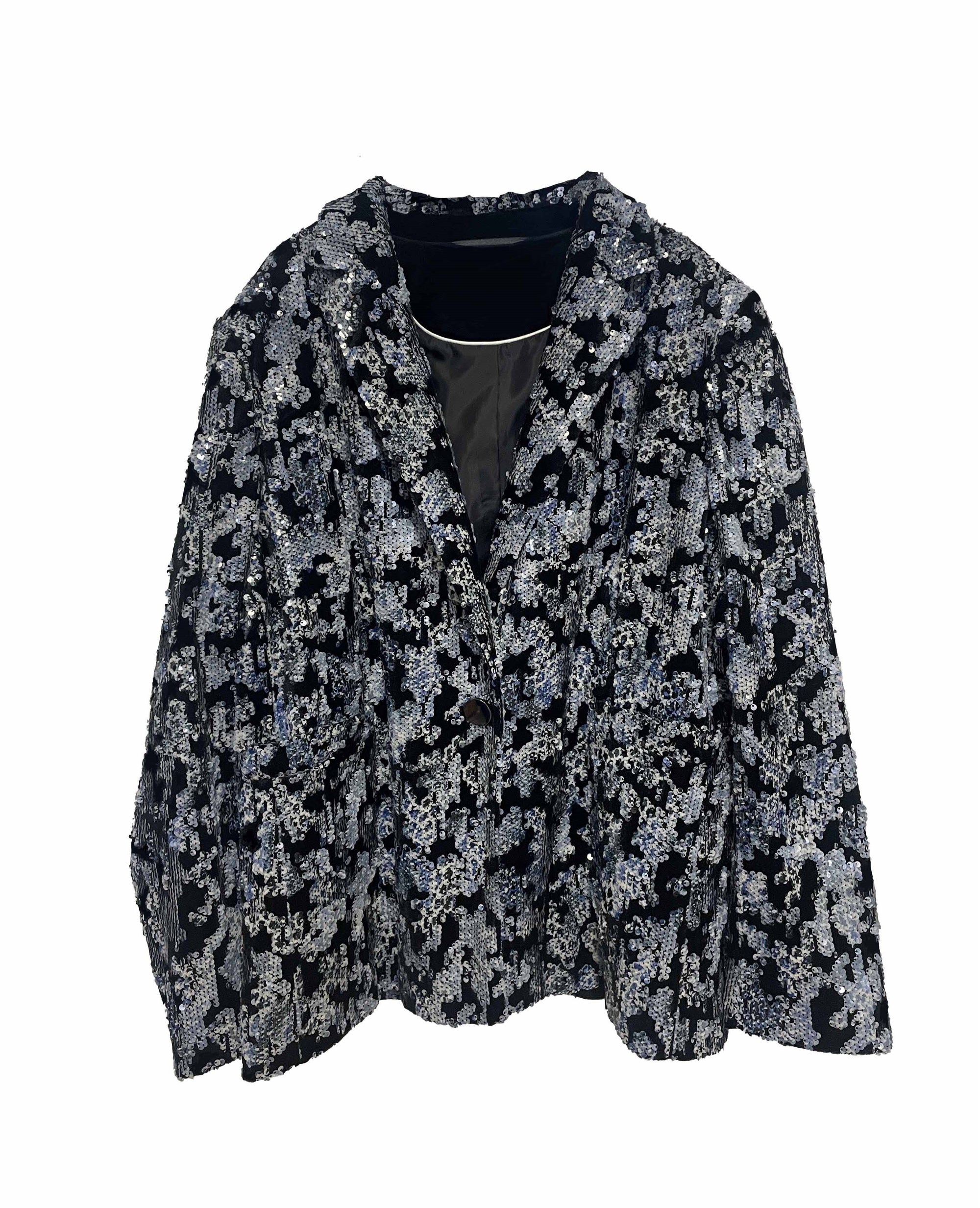 Navy Sequin Blazer