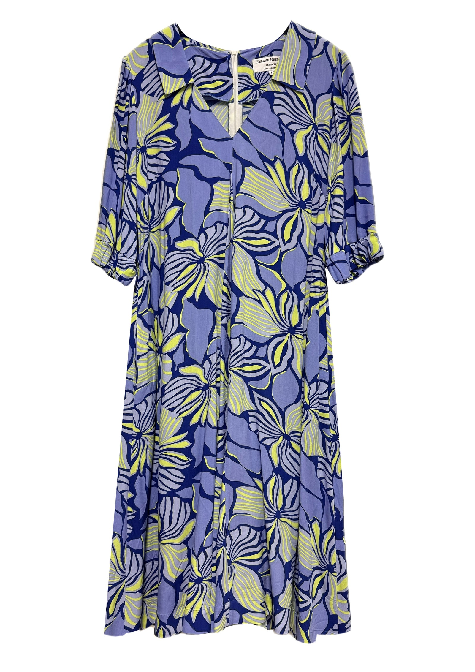 Veronica Viscose Longline Printed Dress - size 10