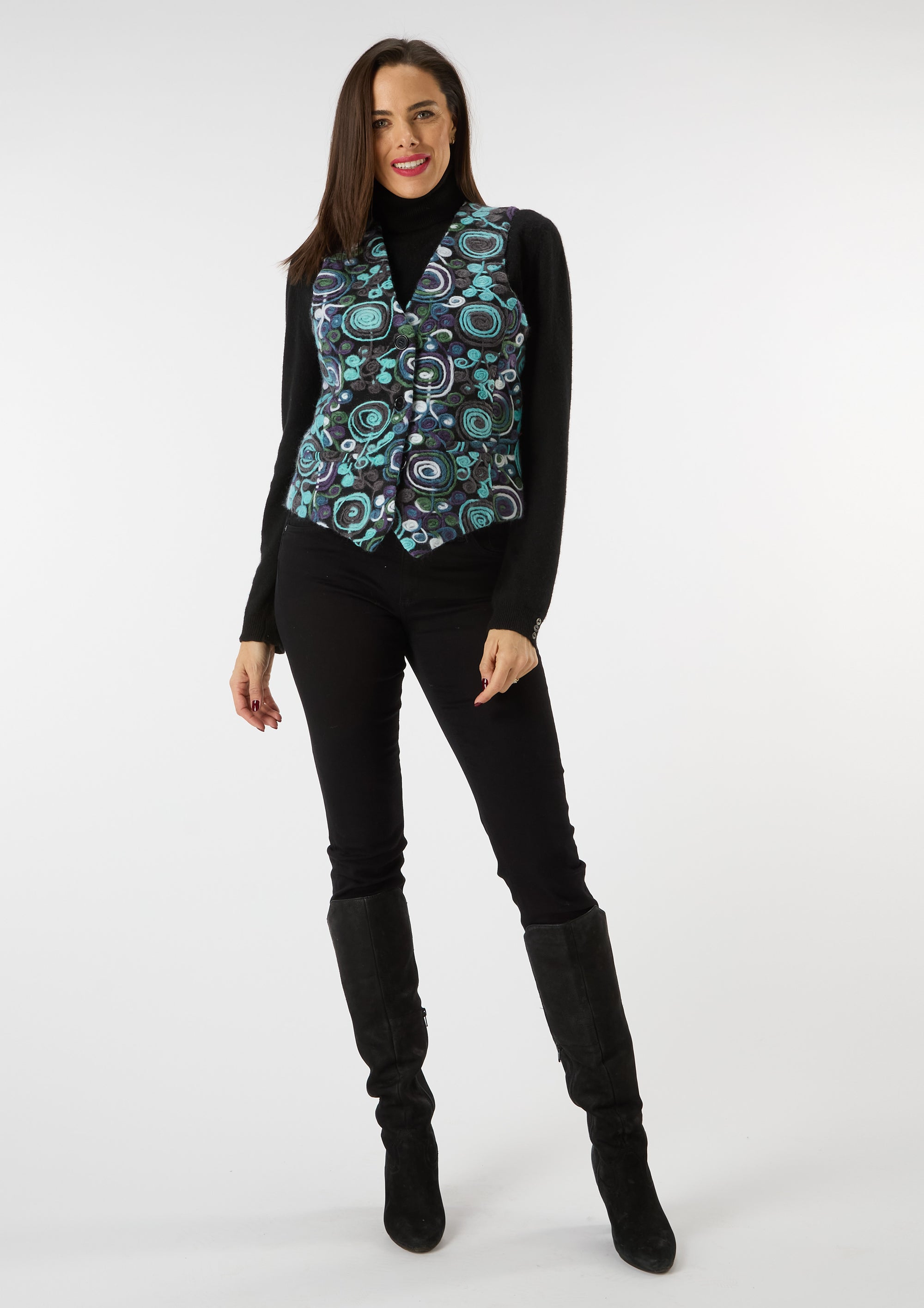 Vicky Embroidered Waistcoat - size Small