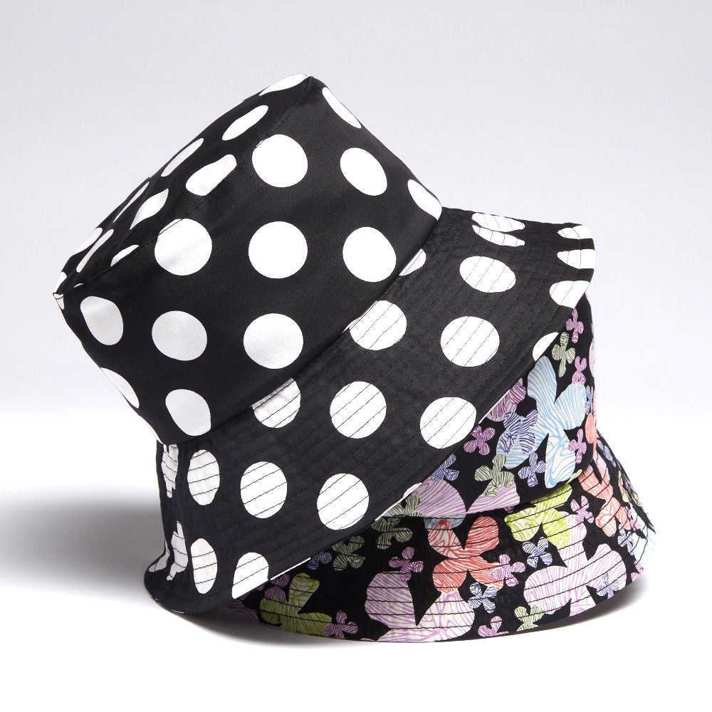 Bucket Hat in Polka Dot Print